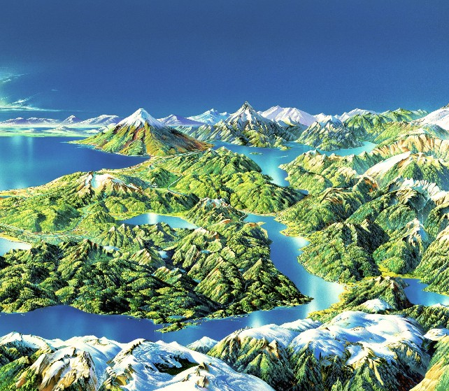 Panoramakarte Chile